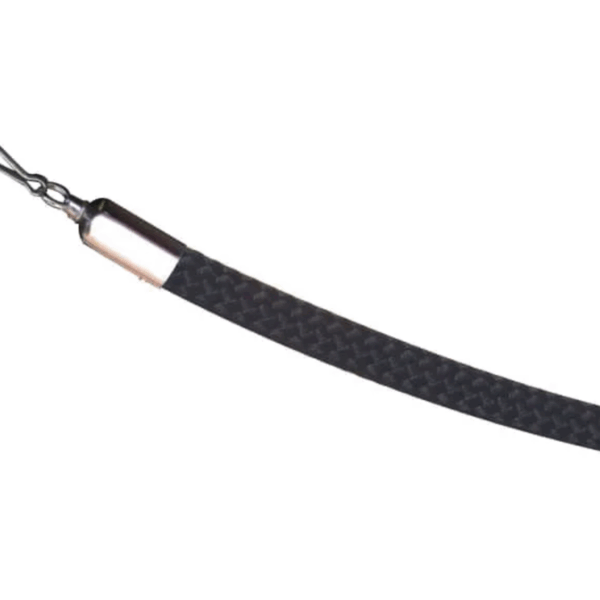 5060 Cordón trenzado negro / cromado