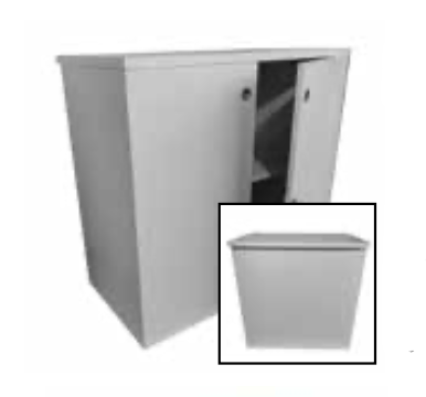 8334 Mostrador blanco con cerradura