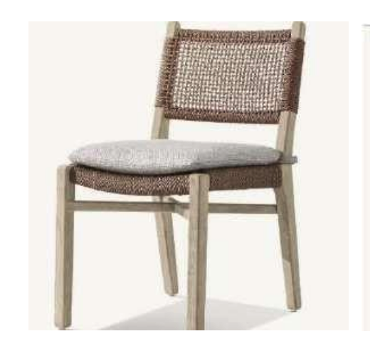 8605 SILLA GANEX (MADERA NATURAL Y CUERDA, APILABLE), SIN O CON COJIN A MEDIDA