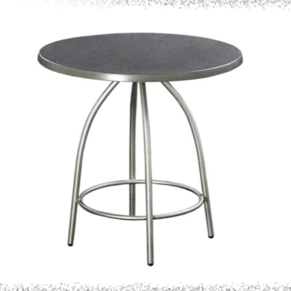 5944 Mesa de melamina gris y acero