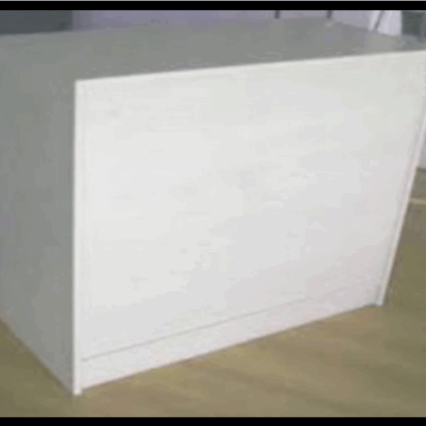 1253 Mostrador blanco vinilable (podemos mandarlo con el vinilo incluido, coste aparte)